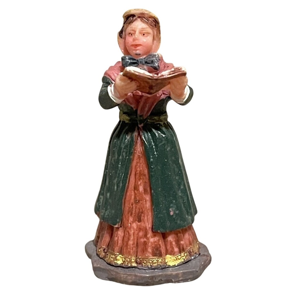 Vintage Lemax 1999‎ Caroling  Woman Christmas Village Figurine Dept 56 Miniature